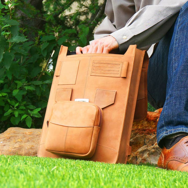 MacCase – Großhandel Aktentasche – Unisex – MacCase Premium Aktentaschenrucksack aus Leder5