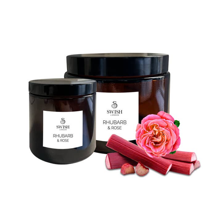 Soy & Coconut Wax Pet Friendly Candle – Rhubarb & Rose for wholesale by Swish London