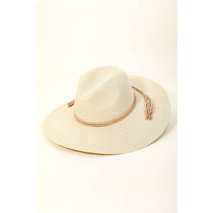 Anarchy Street - Wholesale Straw Hat - Women's - Straw Braided Rope Strap Fedora Hat