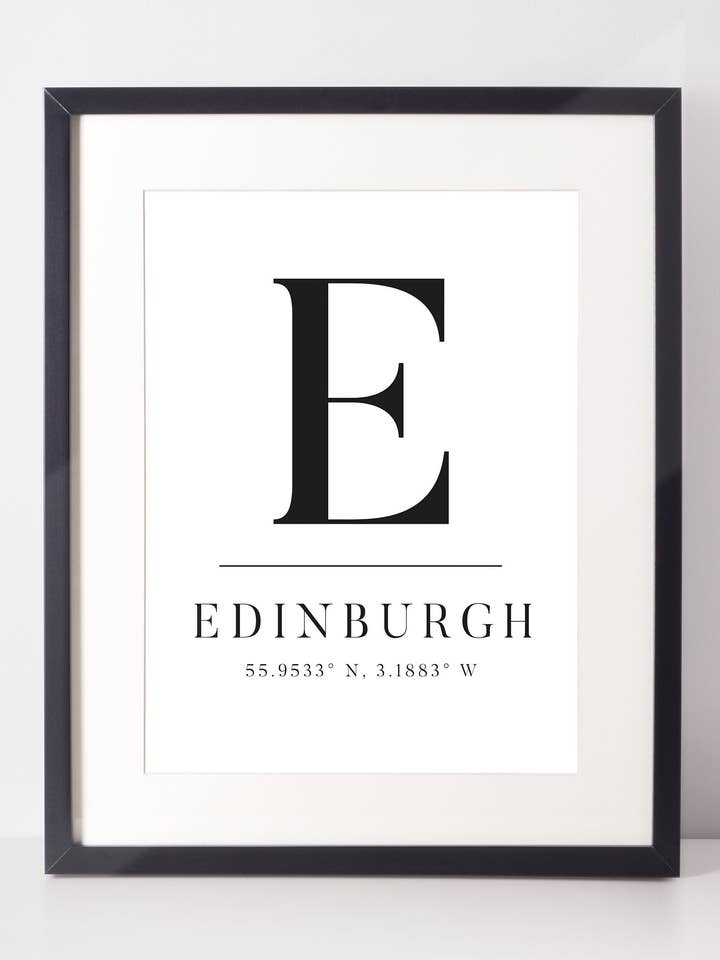 Edinburgh Special Place Location Wall Art Unframed Print for wholesale by Kalloway Design