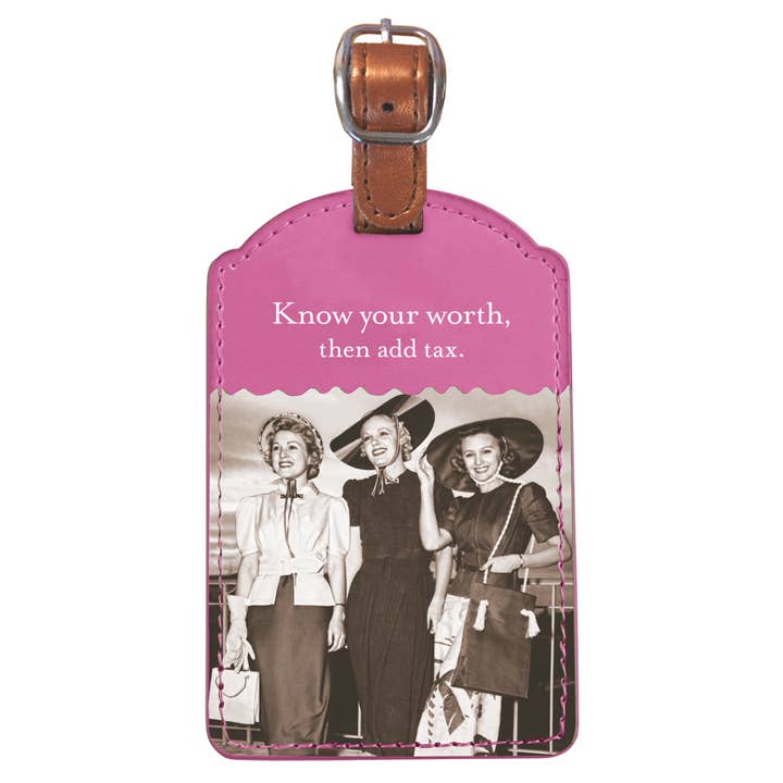 Know Your Worth Luggage Tag for wholesale by Shannon Martin Design