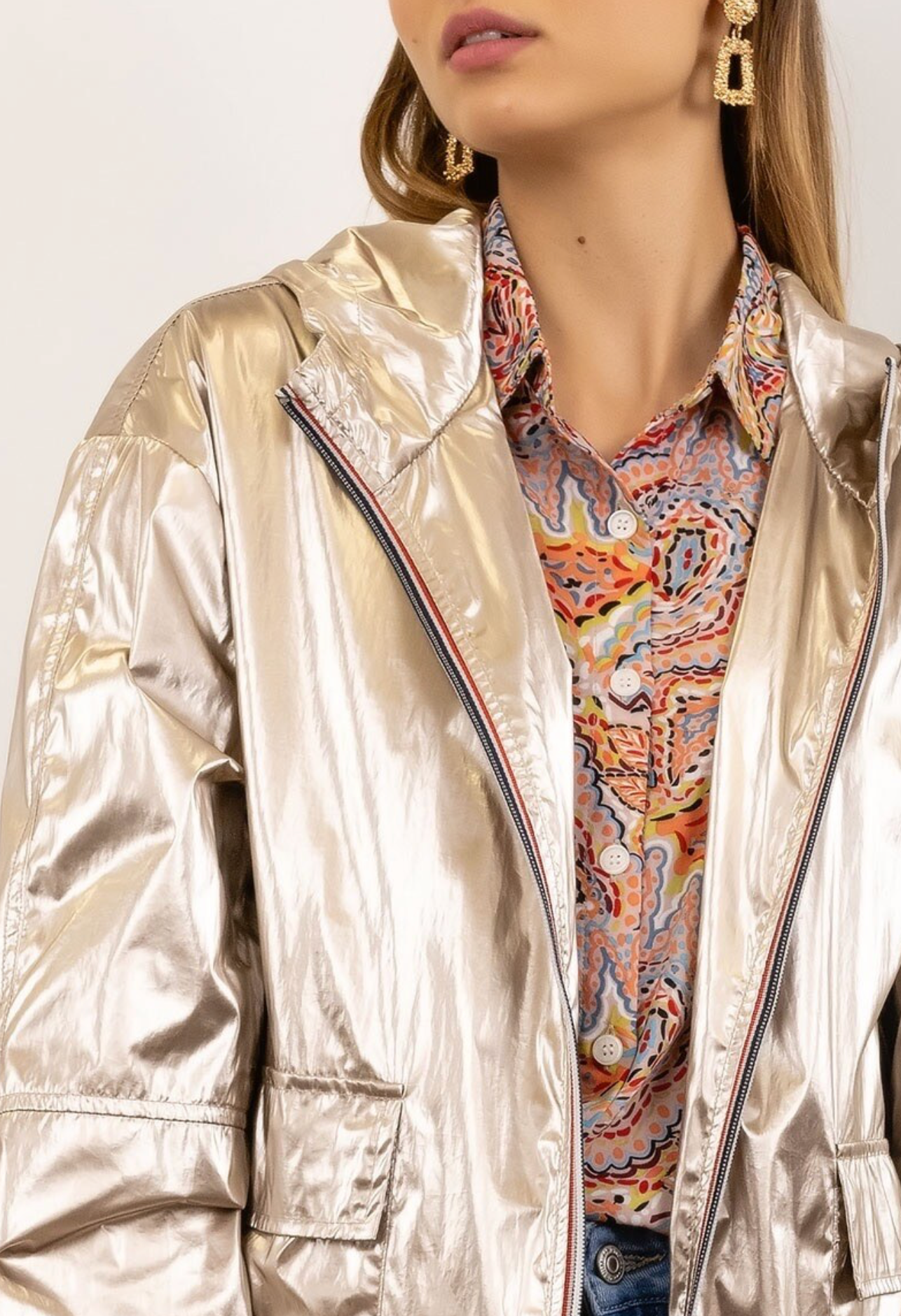 Escandelle Paris - Wholesale Raincoat - Women's - Short Waterproof Hooded Parka, Lightweight Windbreaker7