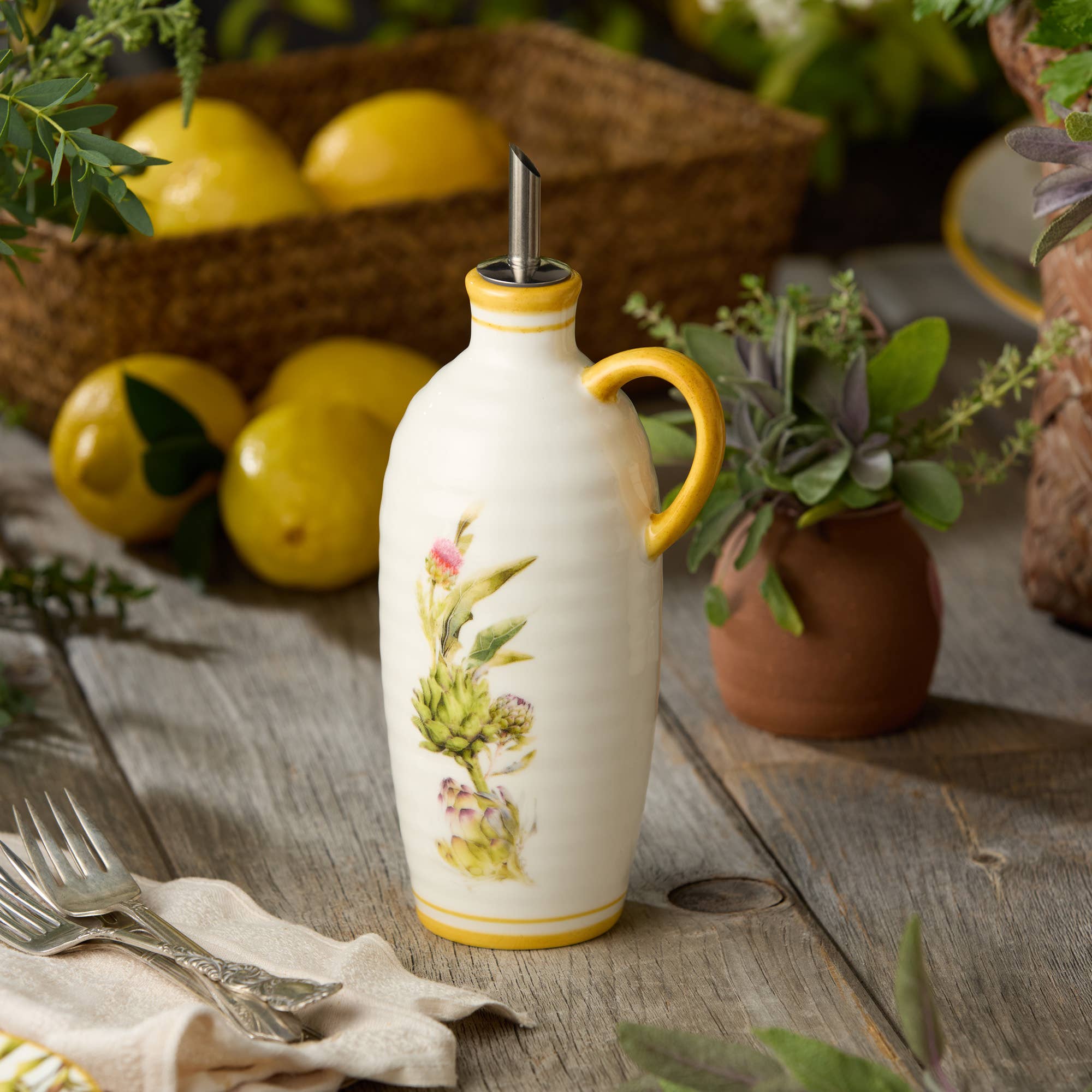 Certified International - Vente Distributeur d'huile et de vinaigre - Bouteille d'huile Verdura2