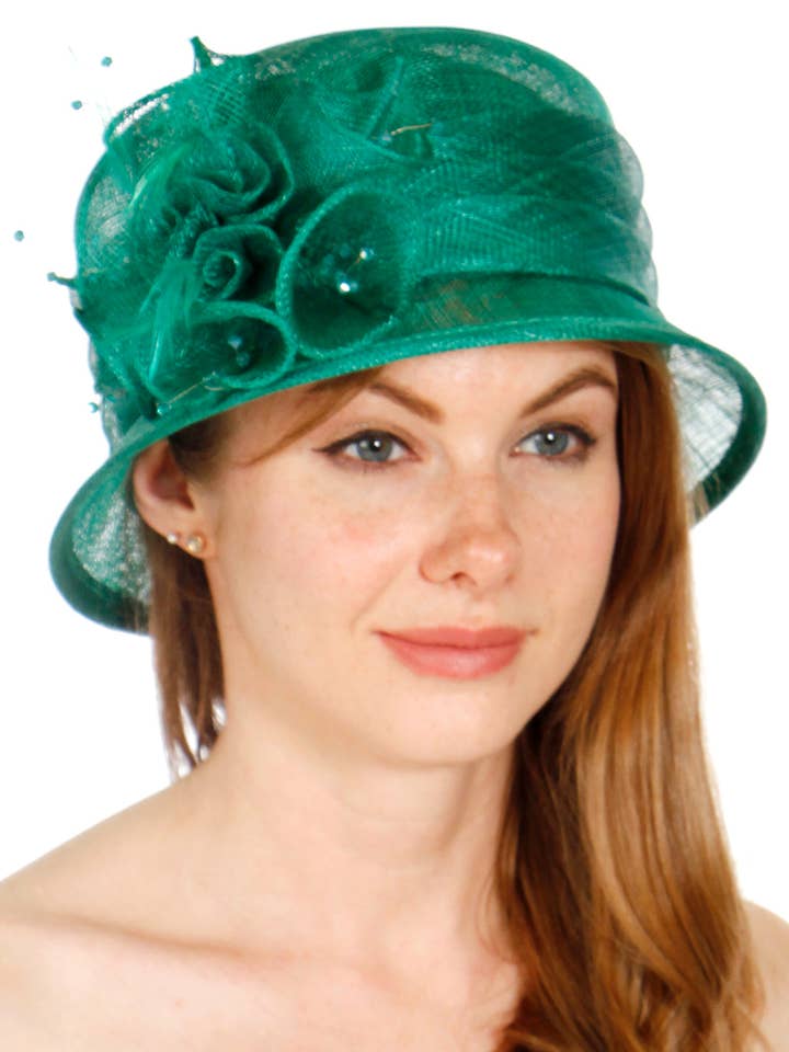 Sinamay Bucket Church Dress Hat Tea Party Fascinator for wholesale by SERENITA