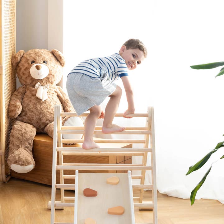 Coco Village - Wholesale Wood Toy - Kids - Montessori 2-in-1 Triangle & Wall Climber