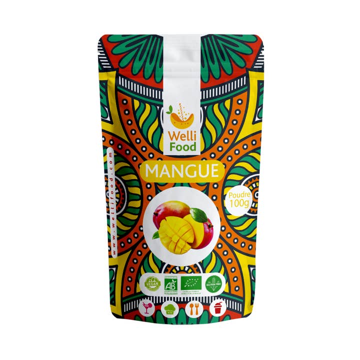 WELLI FOOD - Wholesale Protein/Superfood Powder - Organic Mango Powder 100g0