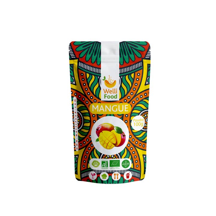 Organic Mango Powder 100g for wholesale by WELLI FOOD