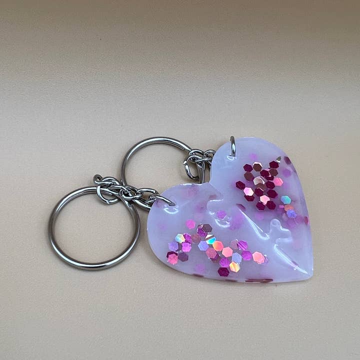Gardeners Harbor - Wholesale Keychain - Unisex - Heart Puzzle Pieces Key Chain SetsÂ