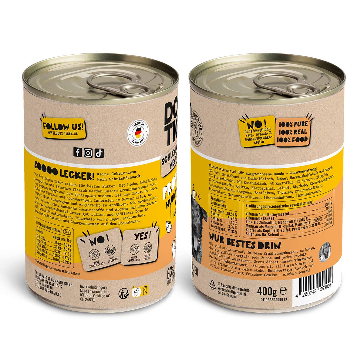 Dogs’n Tiger - Wholesale Pet Food - Dog - Dogs'n Tiger Adult Dog Food Food Chicken, Duck & Apple4