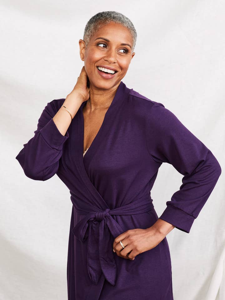 La veste Seren in prugna per la vendita all'ingrosso da parte di Myya