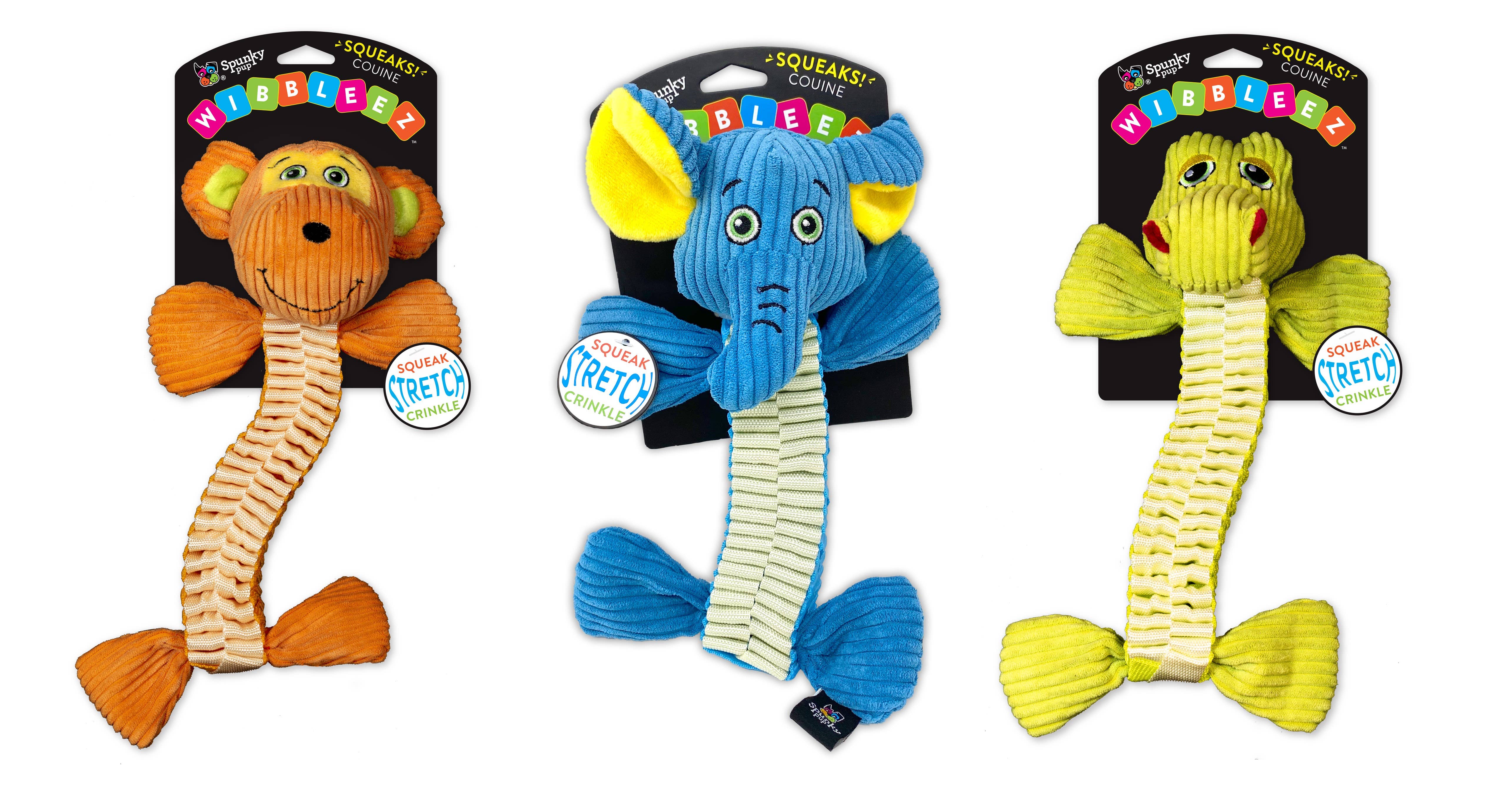 Spunky Pup - Wholesale Pet Plush Toy - Dog - Wibbleez Stretch and Tug Toys2