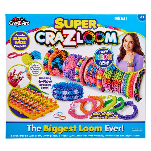 Cra-Z-Art - Wholesale Speelgoedset - Kinderen - Cra-Z-Loom Super Weefgetouw Met Neon Bandjes