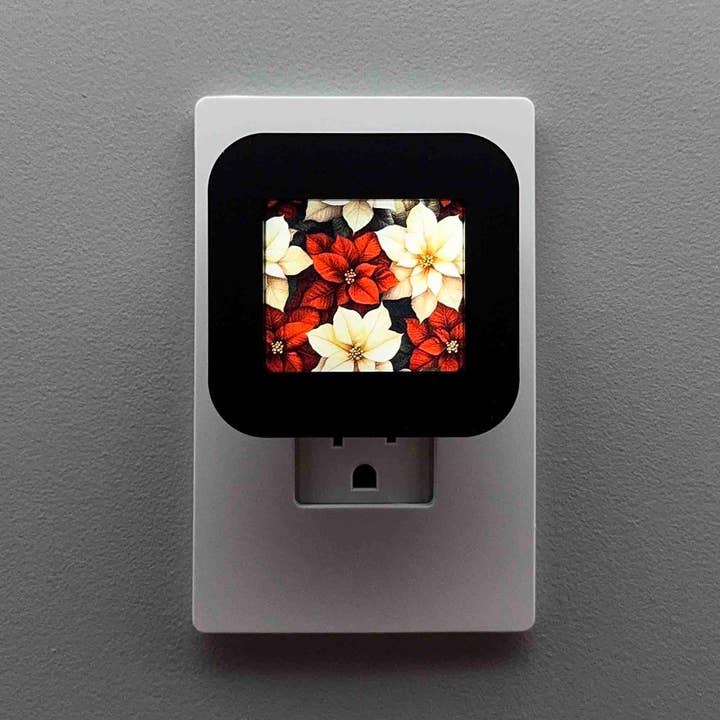 Christmas Poinsettia Night Light | Swappable Cover for wholesale by Swaplights Night Lights