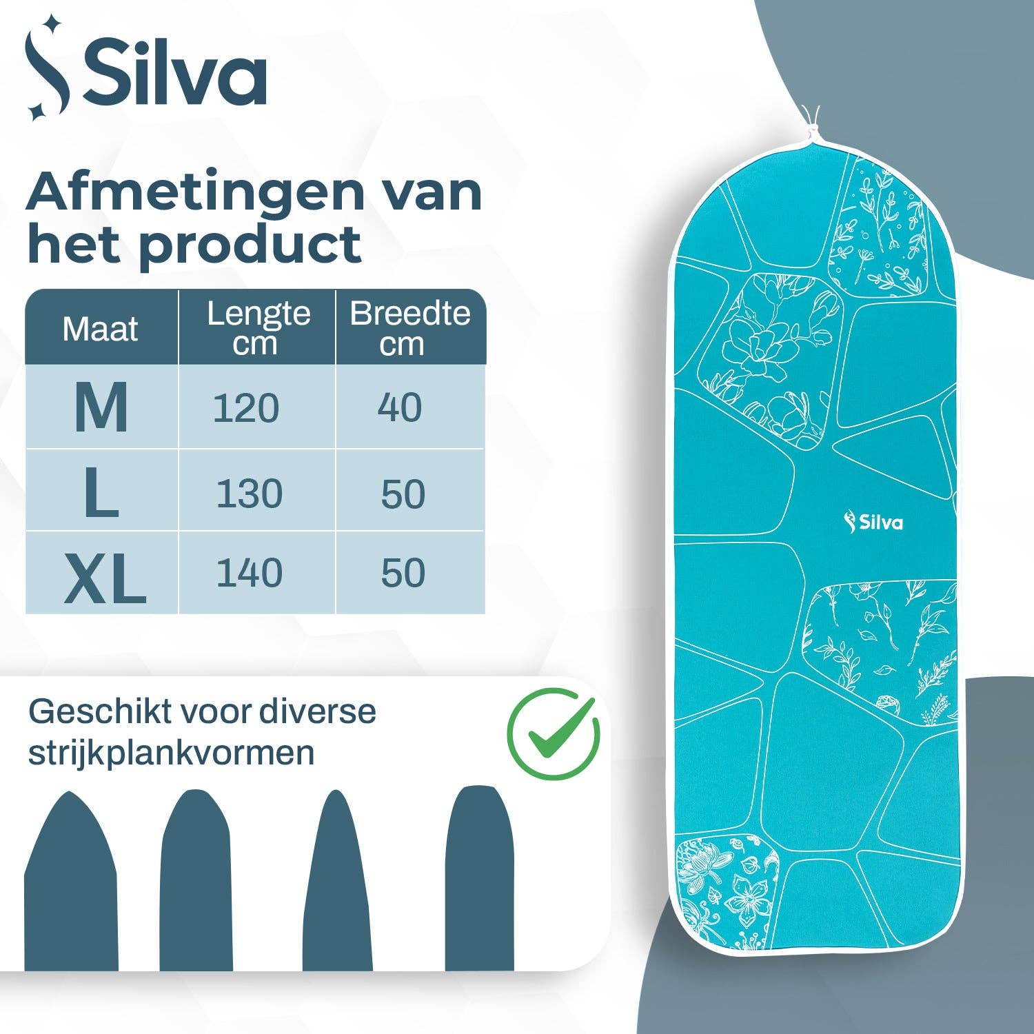 Mevsim Store - Wholesale Ironing board - Silva - Ironing Board Cover - Molton 5mm - Grey11