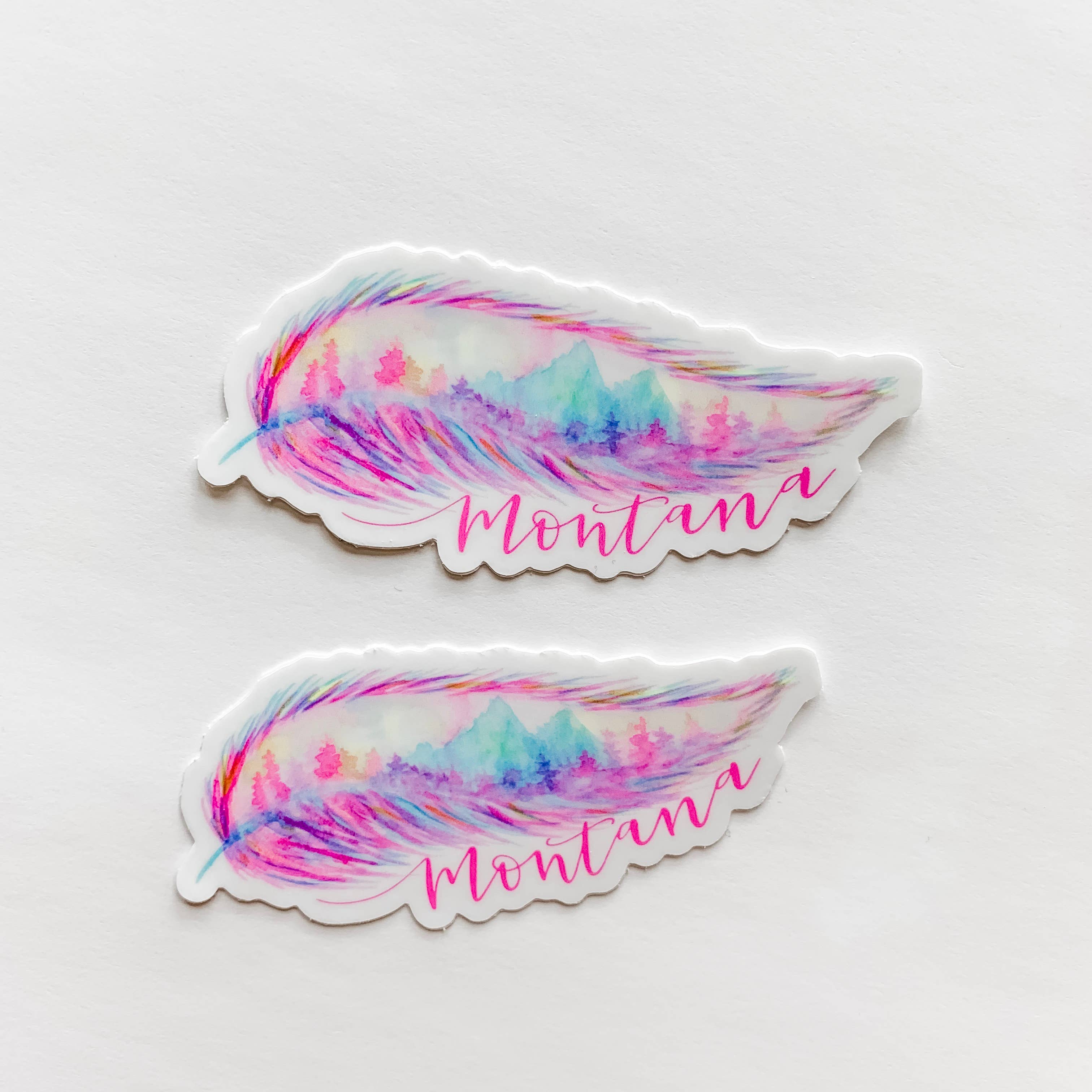 Wildflower Paper Company – Engroshandel Klistermærke – Montana Fjer State Sticker1