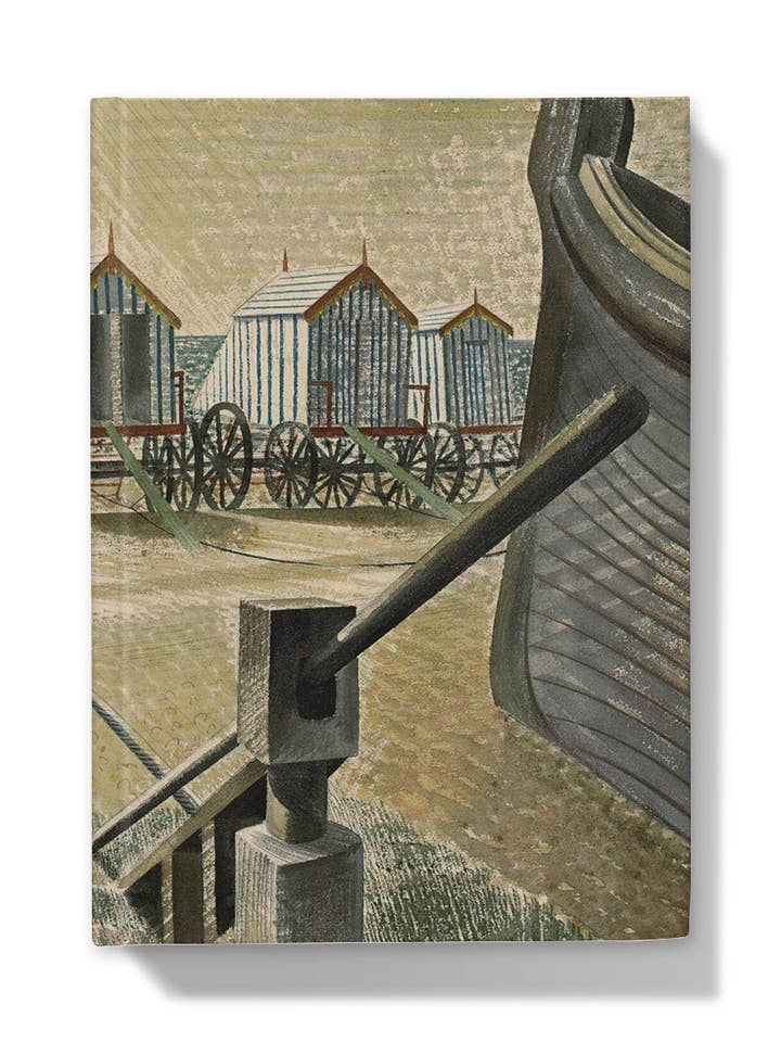 Aldeburgh Bathing Machines (detail) van Eric Ravilious, 1938 - Hardcover Journal voor wholesale door Flashback Shop