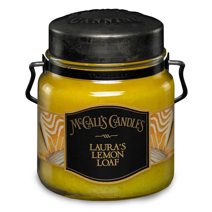 Double Wick 16 oz Jar Candle - LAURA'S LEMON LOAF for wholesale by McCall's Candles