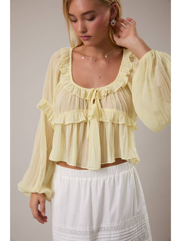 LE LIS - Vente Chemisier – femme - CHEMISIER À ENCOLURE DÉGAGÉE ET VOLANTÉ18