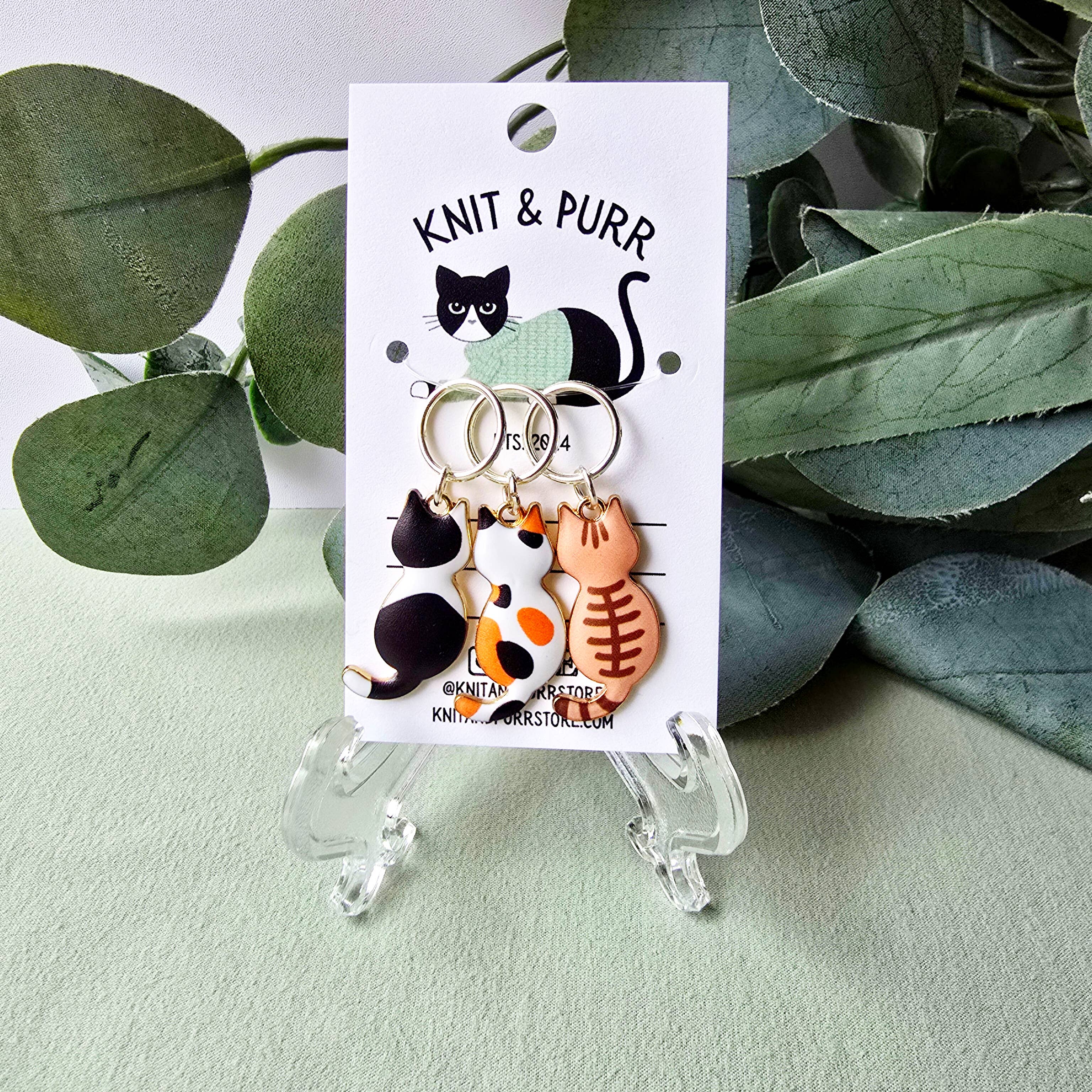 Knit and Purr - Wholesale Knitting/Crochet Supplies - Eden Cat Stitch Markers1