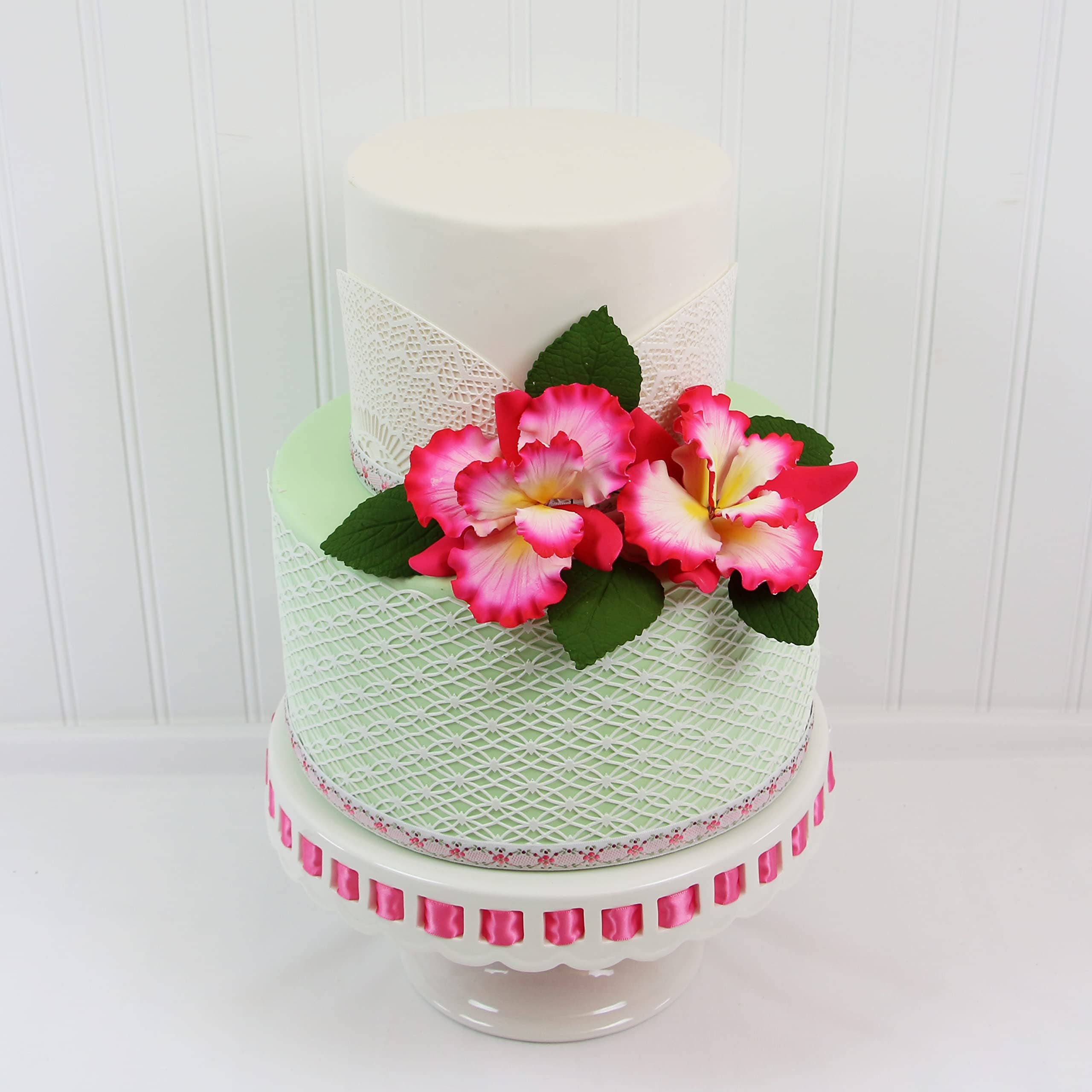 Global Sugar Art - Wholesale Cake/Cupcake Topper - Dutch Iris Sugar Cake Flower, Cake Topper by Global Sugar Art, Pink7