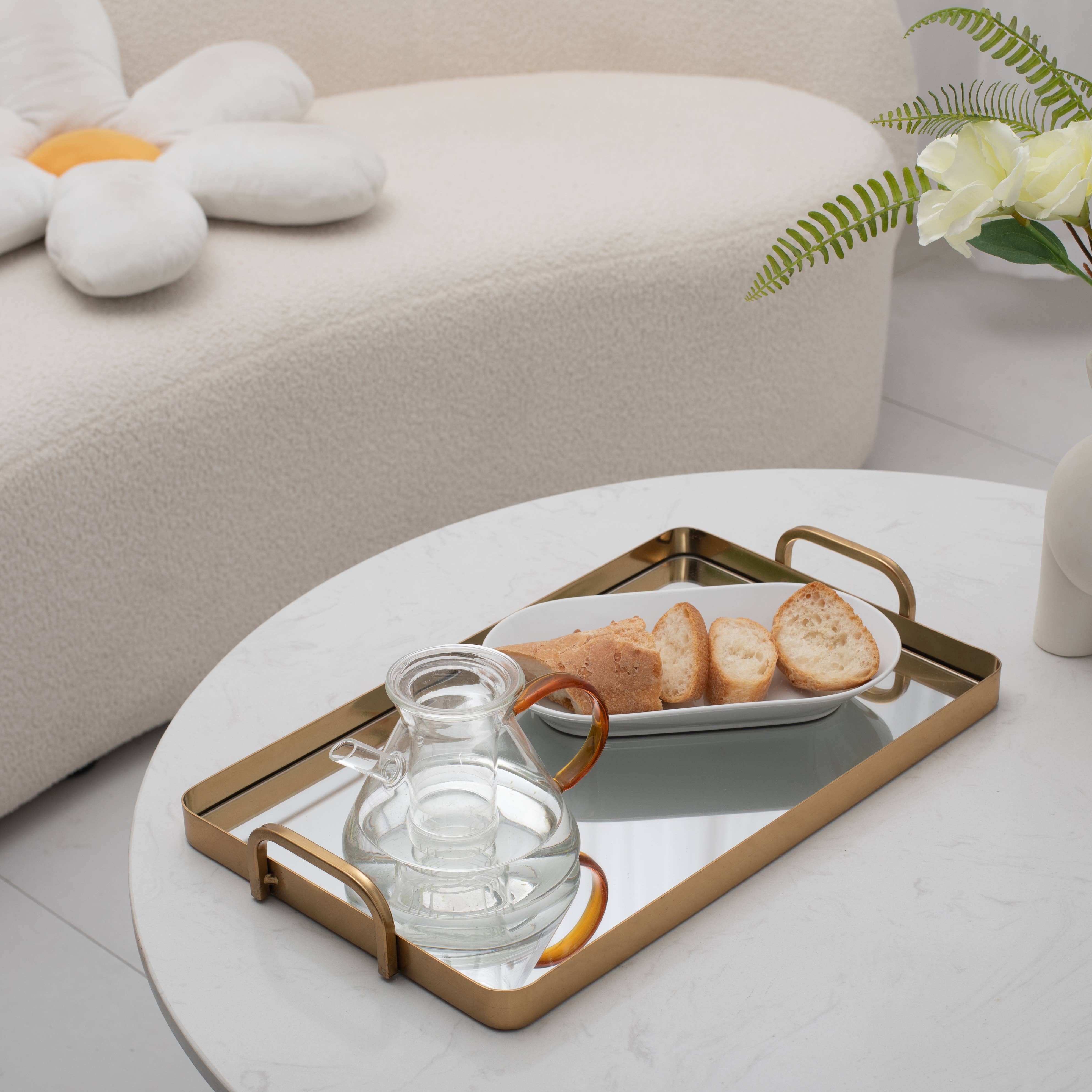 Cheungs Home Decor - Wholesale Decorative Tray - Nuvelle Set of 2 Metal Mirrored Trays7