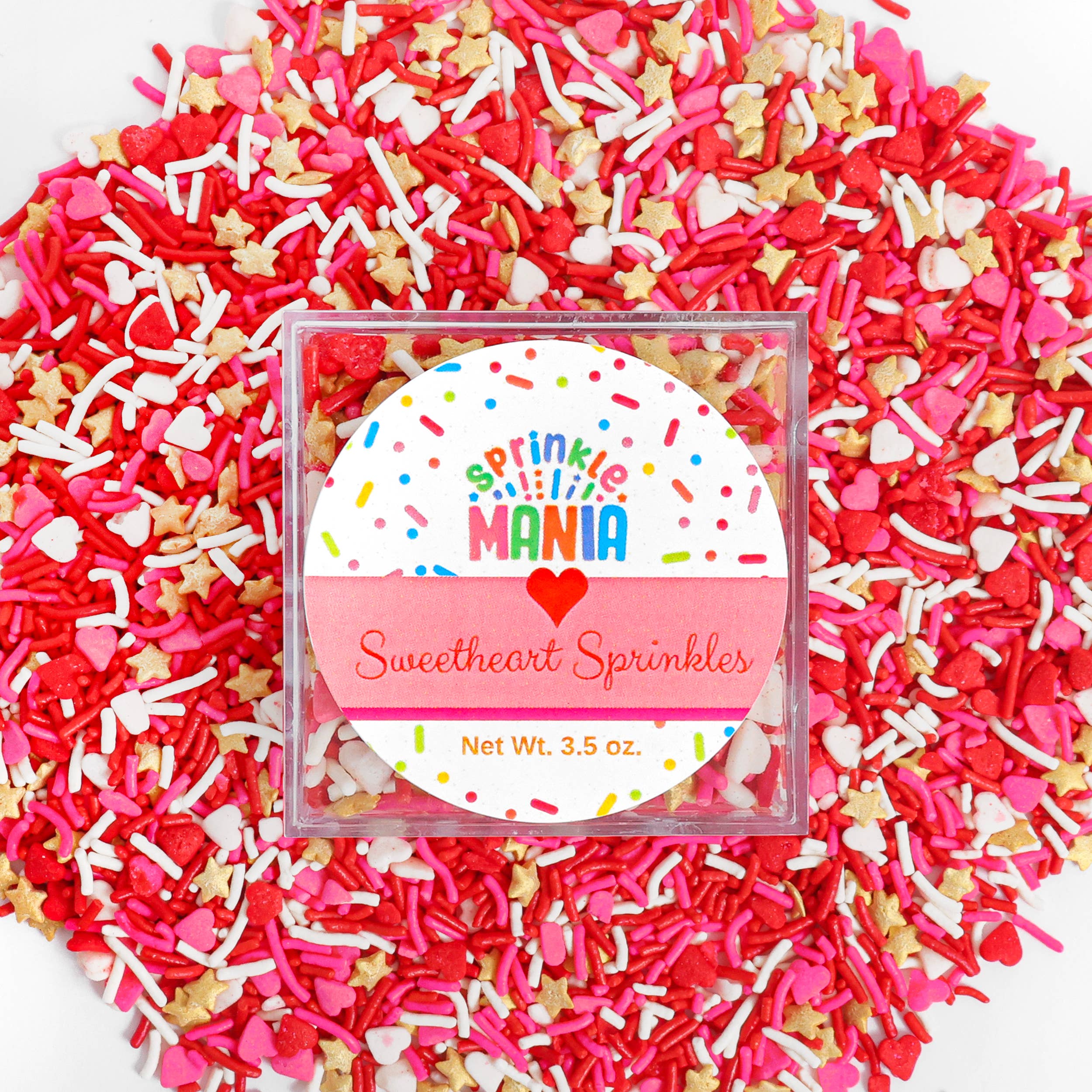 Sprinklemania - Wholesale Sprinkles - Sprinklemania Sprinkles : Sweetheart Blend, 3.5oz Cube