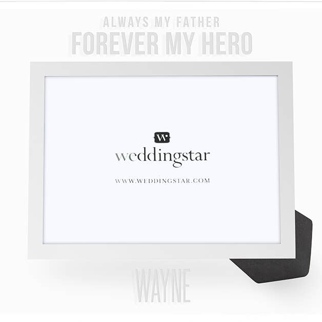 Personalized Glass 5" X 7" Picture Frame - Always My Father for wholesale by Weddingstar Inc.