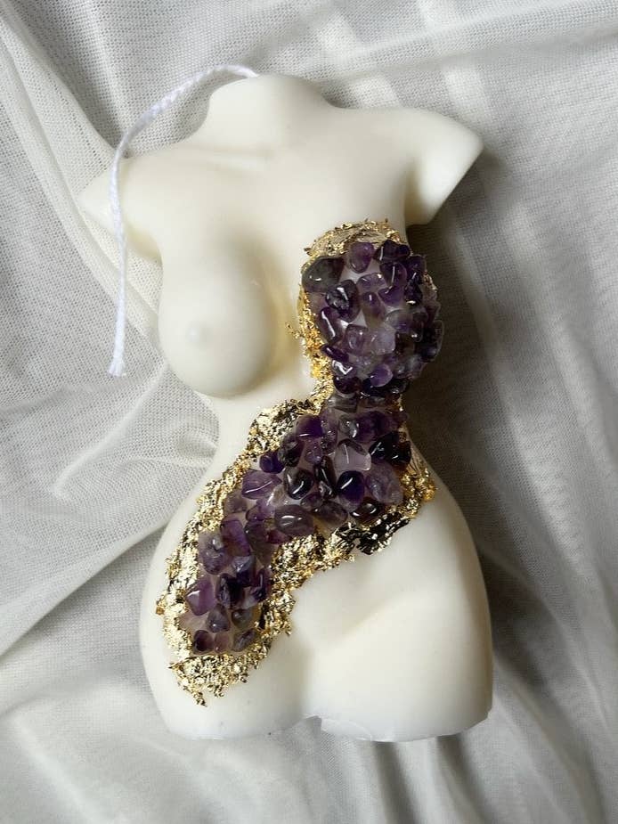 Amethyst Infused Crystal Candles for wholesale by Dreamsoy Candles