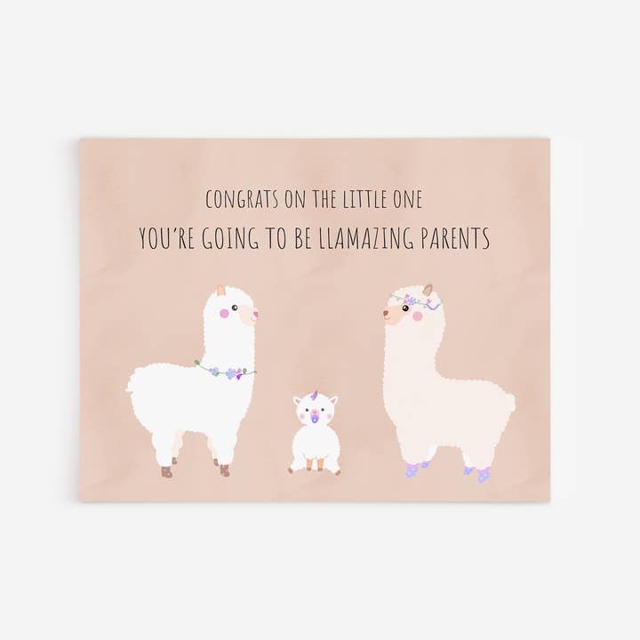 Baby Card | Newborn Baby Card | Congrats on The Little One for wholesale by Caringyou Studio