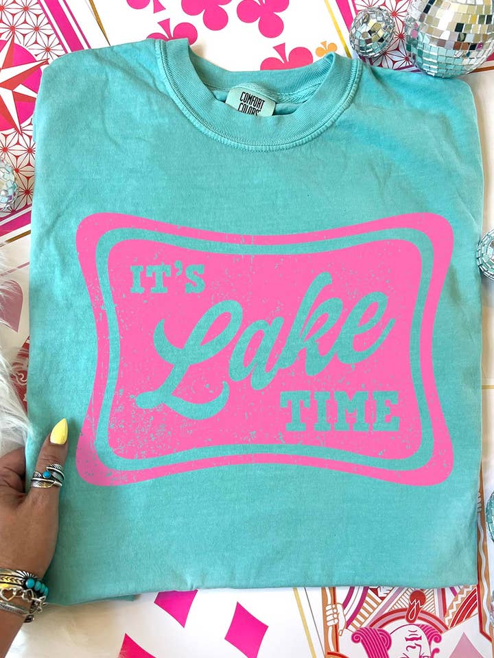 It's Lake Time - COMFORT COLOR - Chalky Mint & Pink for wholesale by THE LATTIMORE CLAIM