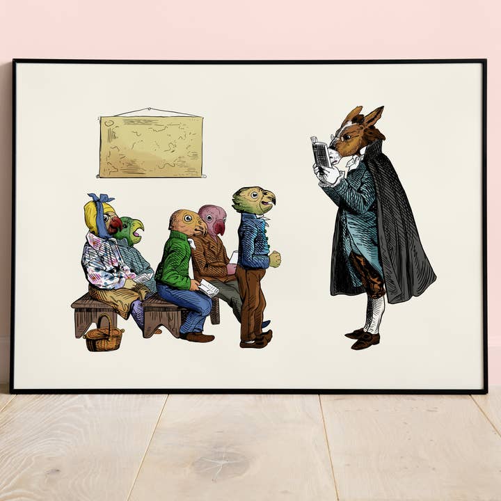 School Poster - The Animated Animals for wholesale by Colette de B.
