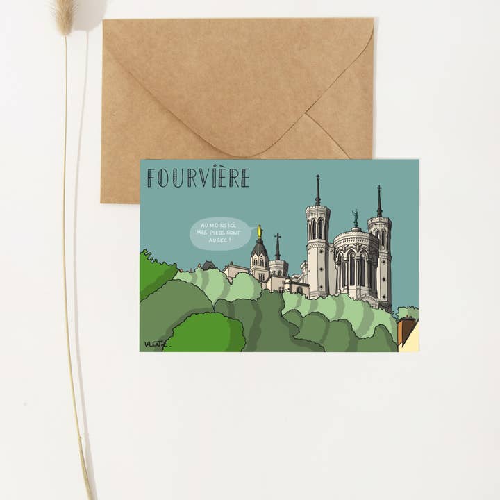 Hey Lyon - Fourvière Map for wholesale by Les crayons de Valentine
