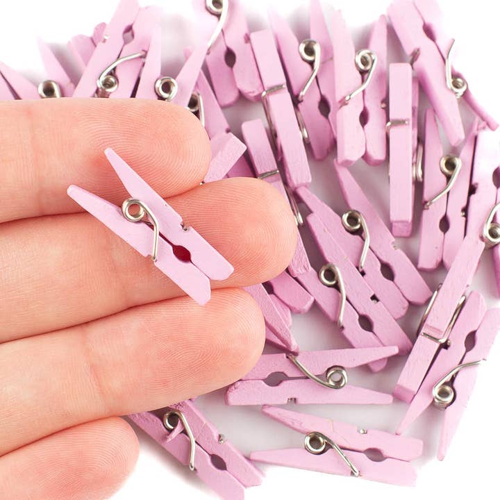 Factory Direct Craft - Vente Pinces à linge - Pinces à linge en bois de 1" (sacs de 30) - Sélectionnez la couleur