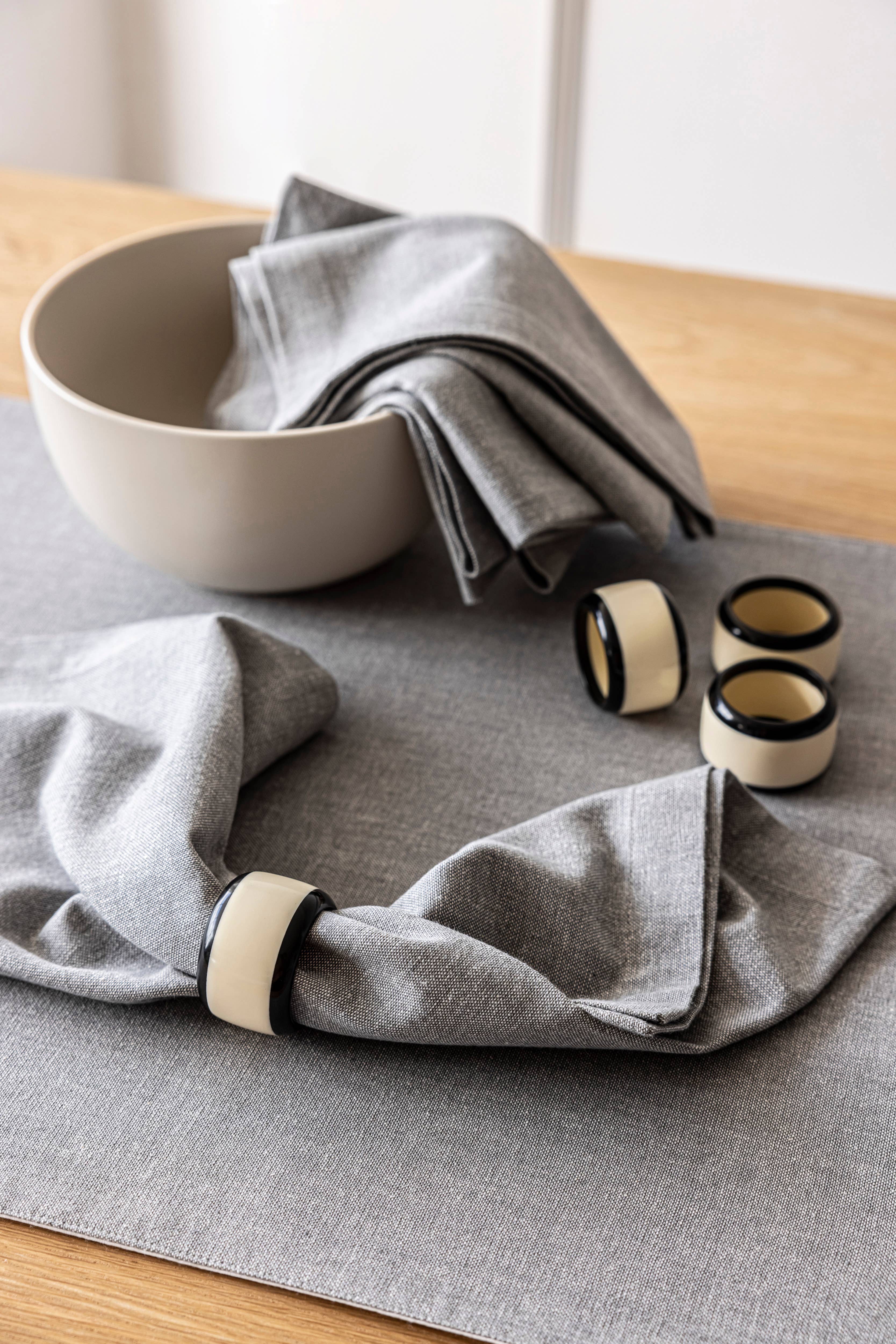 over&back - Wholesale Dinner & Cloth Napkin - Chambray Cotton Napkins – Set of 420