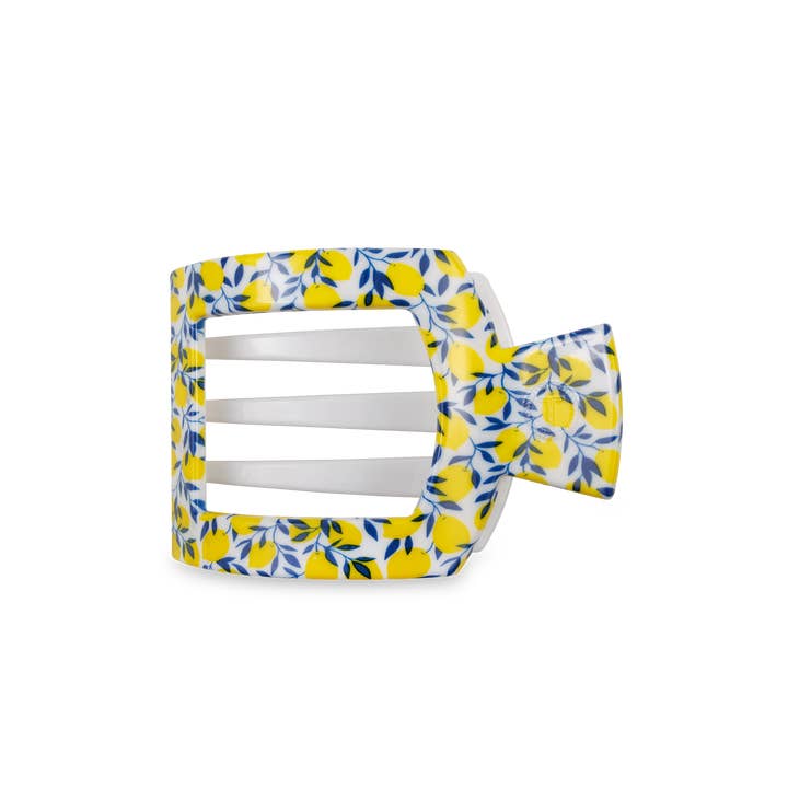 TELETIES - Wholesale Hair Clip - Women's - Flat Square Hair Clip | Medium | Limoncello