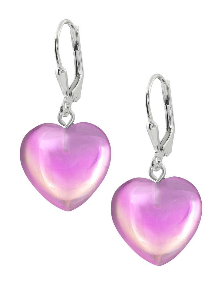 Boucles d'oreilles cœur en cristal pour la vente par LeightWorks