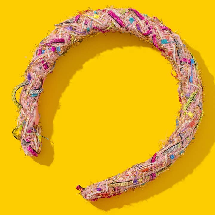 *ON SALE* Padded Headband - Tweed + Party Ribbon - Peyton for wholesale by Taylor Elliott Designs