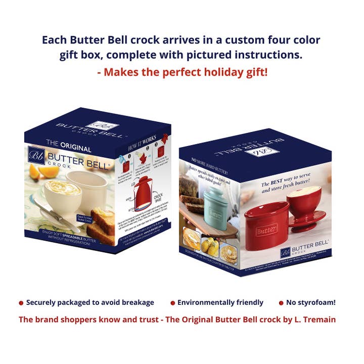 The Original Butter Bell® Crock – wholesale Butter dish – The Original Butter Bell® Crock - Antique Sea Spray