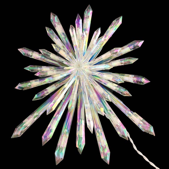 Decor N Beyond - Wholesale Tree Topper - 14" Lighted Starburst Snowflake Tree Topper2