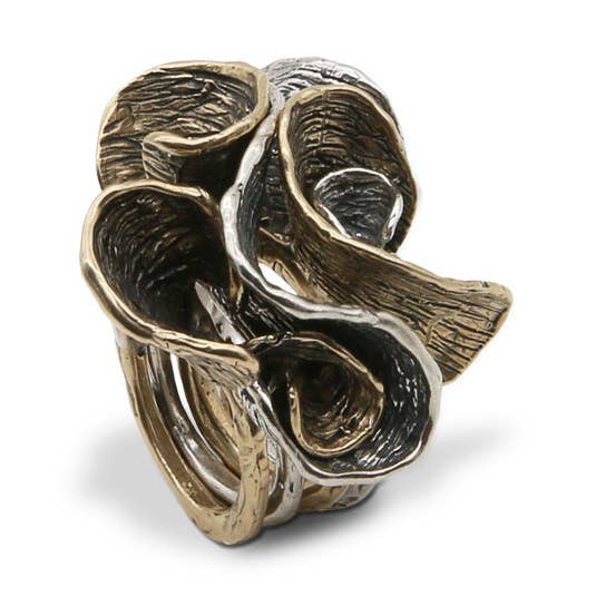 Pavonia 925 silver and bronze ring - Pavonia (AR181) for wholesale by Mandile Gioielli