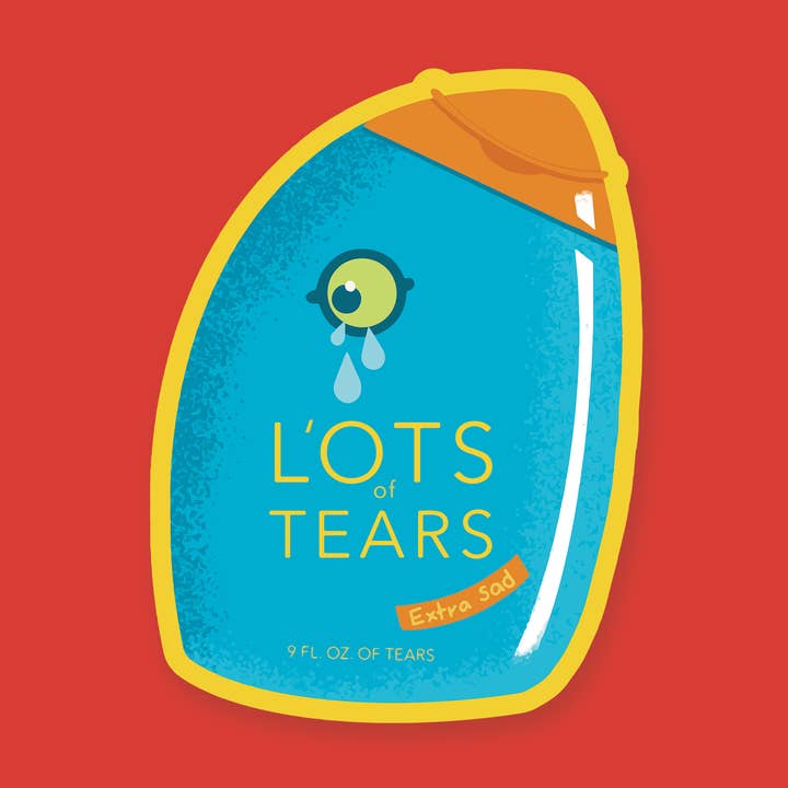 Sticker met veel tranen voor wholesale door Retro Pop Paper