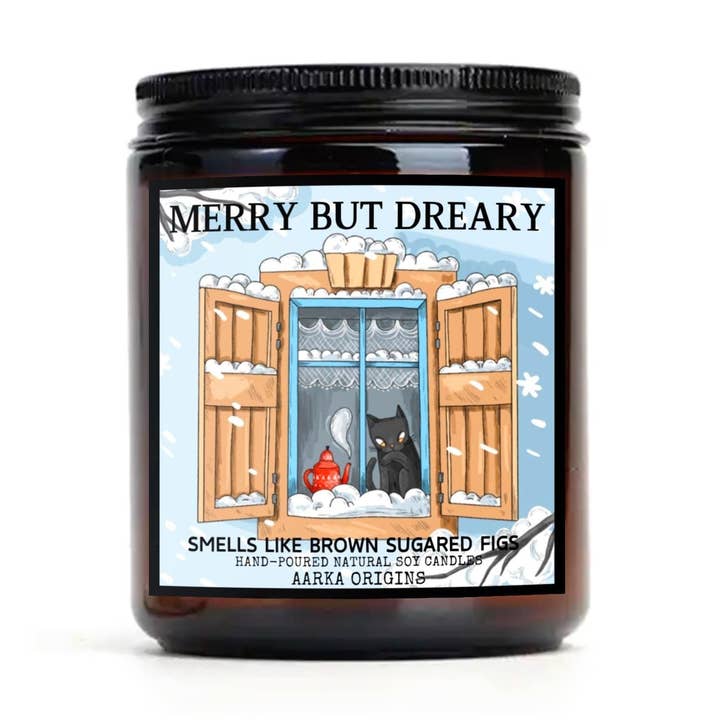 Bougie de soja joyeuse mais morose pour la vente par AARKA ORIGINS