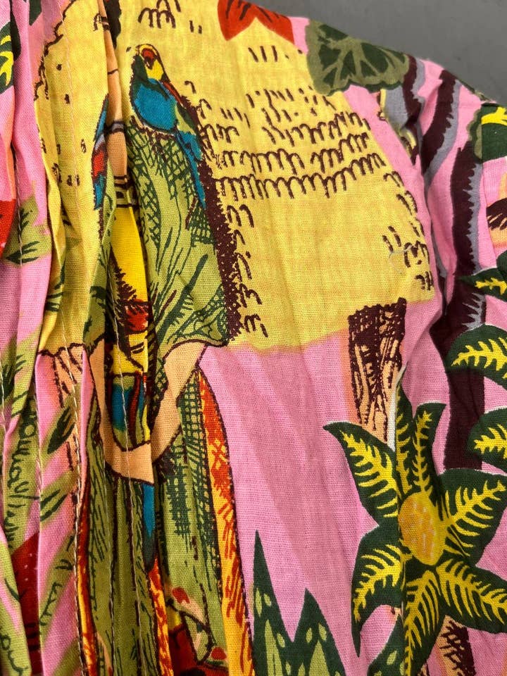 bhavnas boutique - Wholesale Dress – Women's - Pink Dress Frida Khalo Printed Cotton Kurtis Summer Wear 3