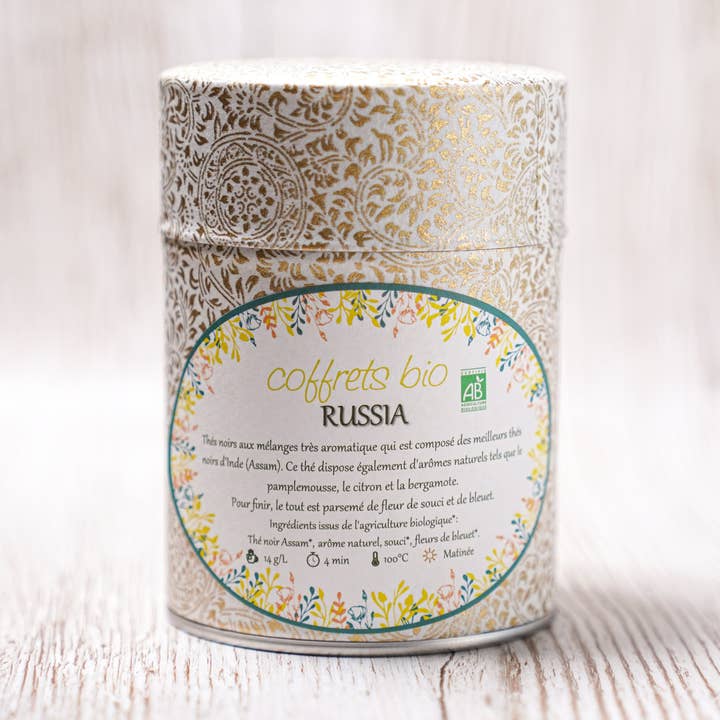 Rusland zwarte thee 500g bio voor wholesale door Coffret Bio/ Säho