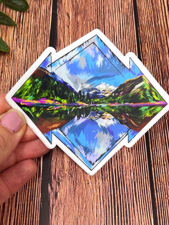 Maroon Bells Vinyl dekal klistermärke 4x4in för wholesale av Third Wolf Designs