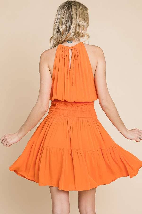 Culture Code - Wholesale Dress - Women's - CWD1568 - HALTER NECK TIERED MINI DRESS9