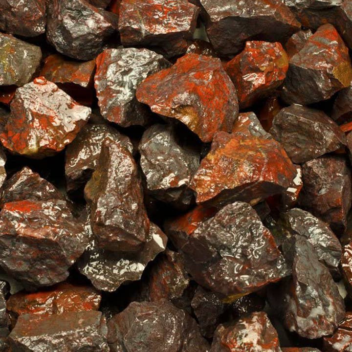 Fantasia Mining – wholesale Andlig sten/kristall – Grov Brecciated Jasper - Indien - Råa naturstenar (1 lb)3