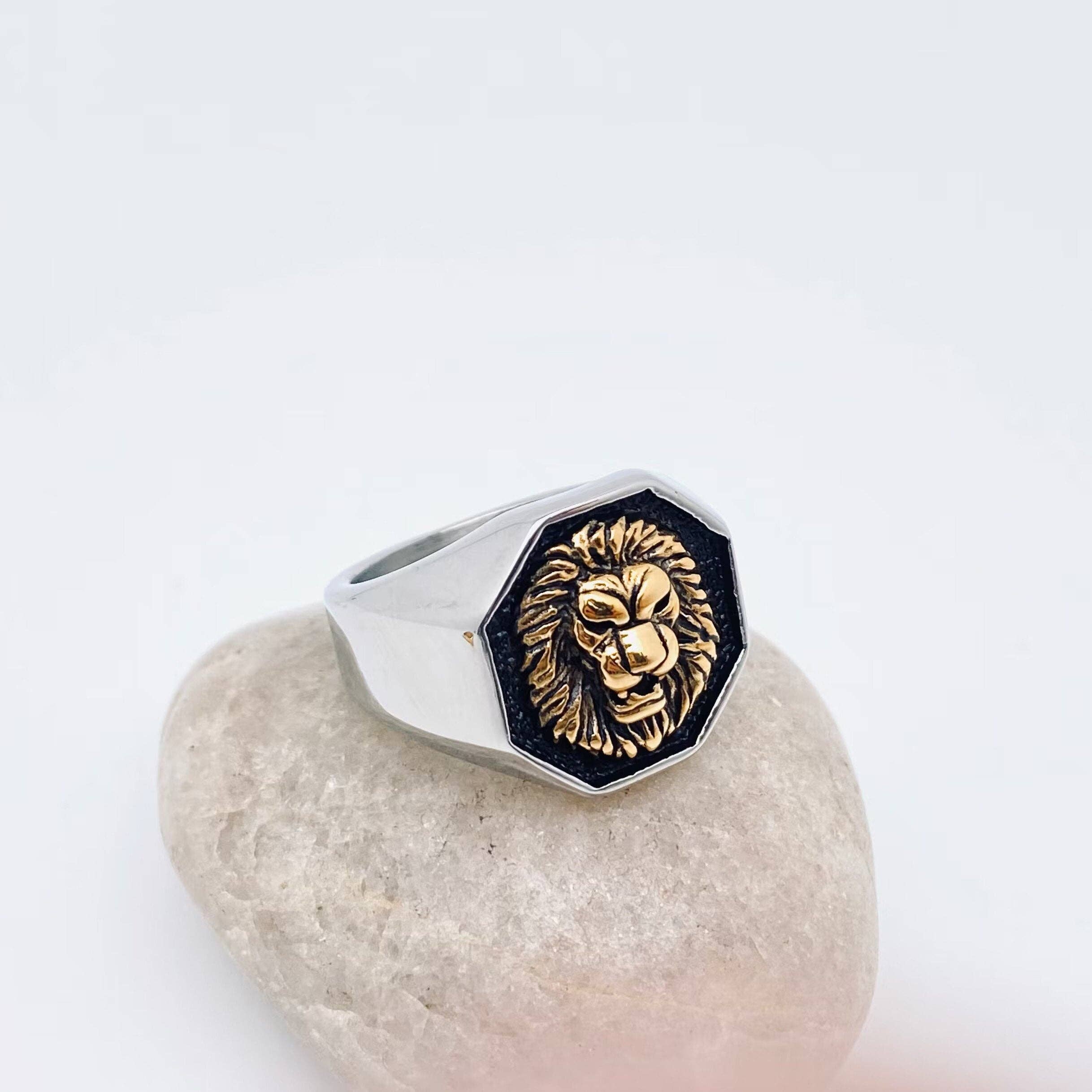 Mio Queena - Wholesale Jewelry - Men's - Lion's Head Stainless Steel Men's Ring 3