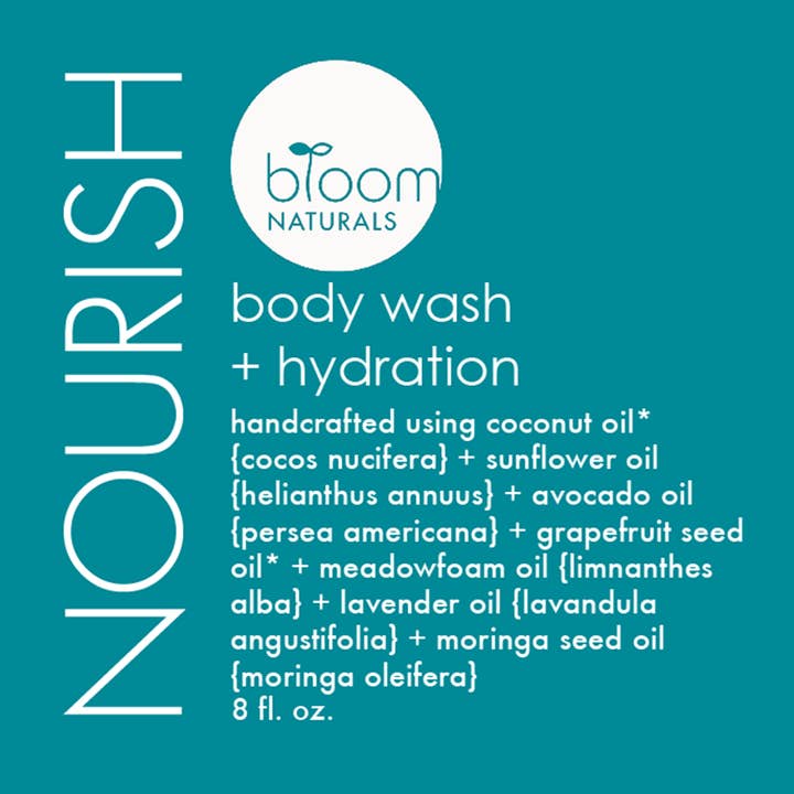 nourish | body wash & hydration 8 oz for wholesale by Bloom Naturals