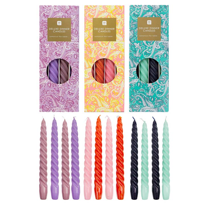 Startset med spiralformade middagsljus | Sommarinredning för wholesale av Talking Tables EU